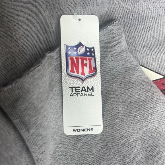 NFL Arizona Cardinals Logo Hoodie Sweatshirt Womens Gray Large New - Picture 9 of 11